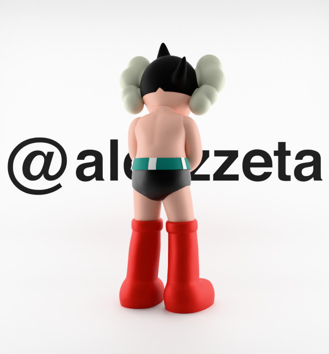 Kaws Astroboy Textured Low-poly 3D model_21