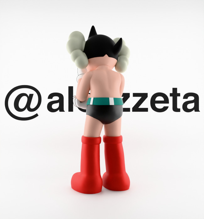 Kaws Astroboy Textured Low-poly 3D model_17