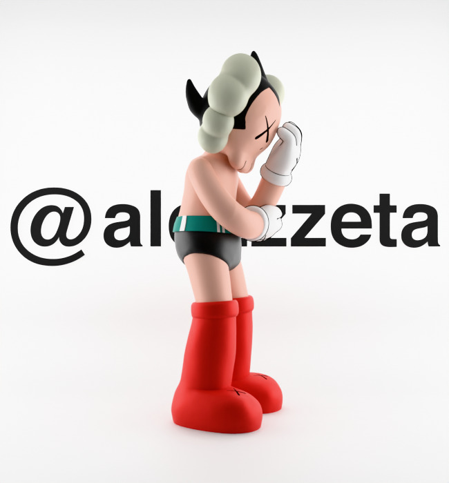 Kaws Astroboy Textured Low-poly 3D model_30