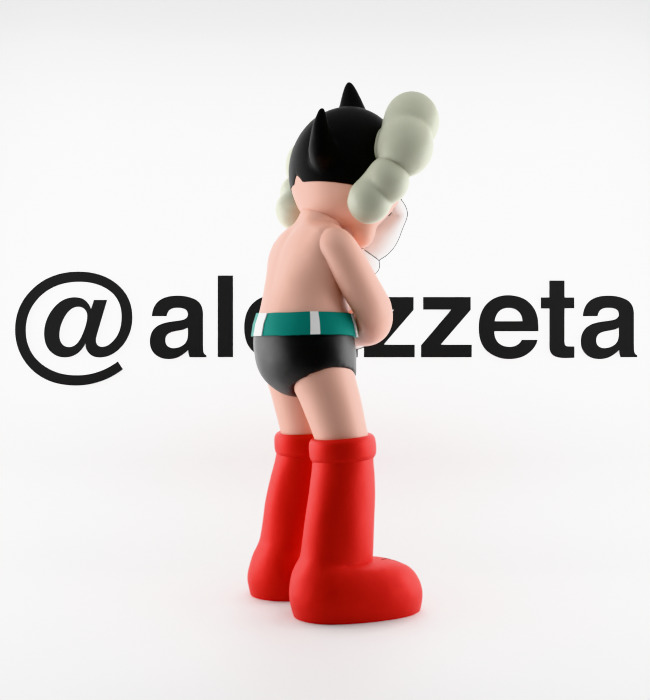 Kaws Astroboy Textured Low-poly 3D model_25