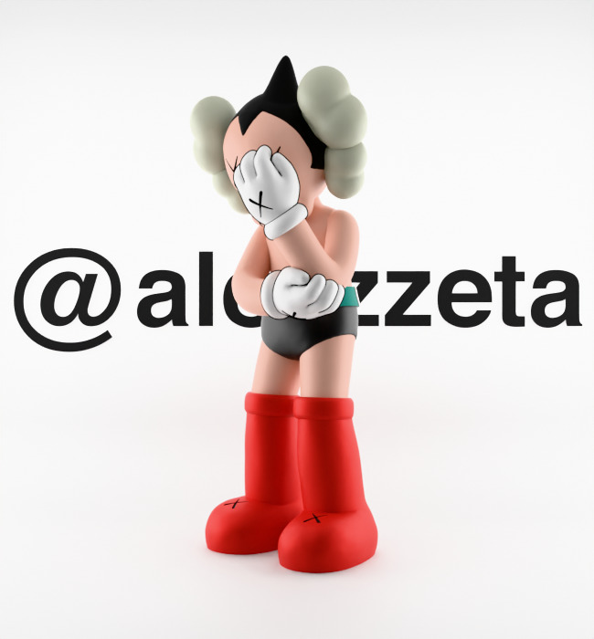 Kaws Astroboy Textured Low-poly 3D model_5