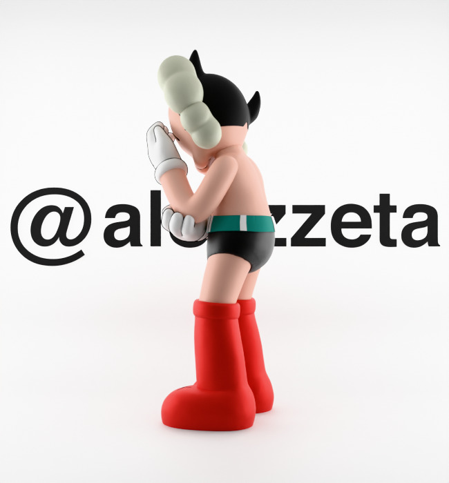 Kaws Astroboy Textured Low-poly 3D model_12