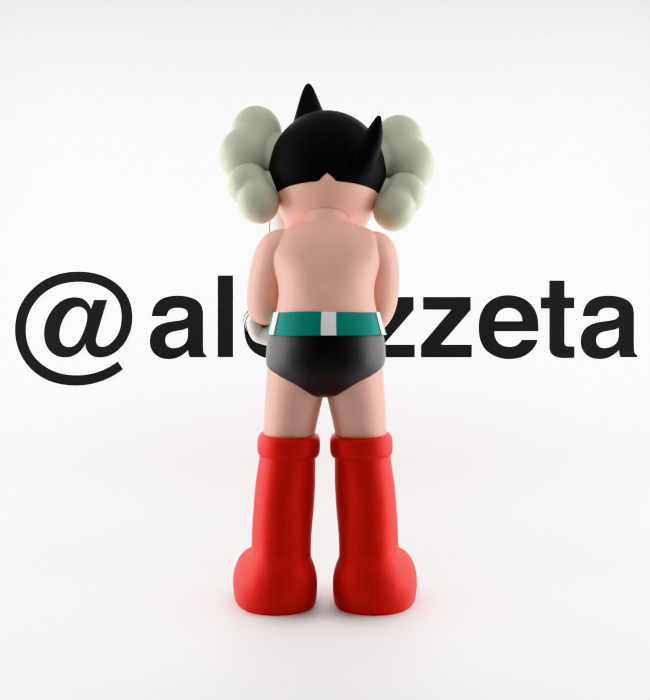 Kaws Astroboy Textured Low-poly 3D model_19