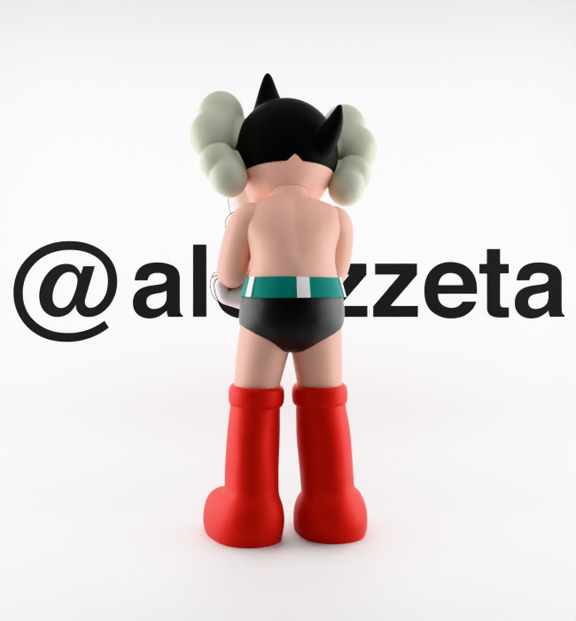 Kaws Astroboy Textured Low-poly 3D model_18