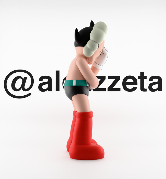 Kaws Astroboy Textured Low-poly 3D model_27