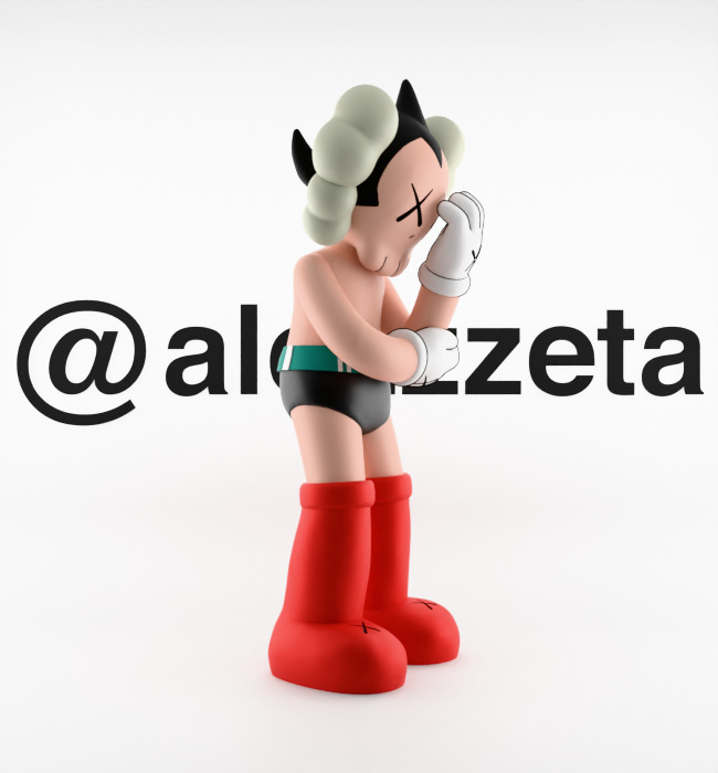 Kaws Astroboy Textured Low-poly 3D model_31