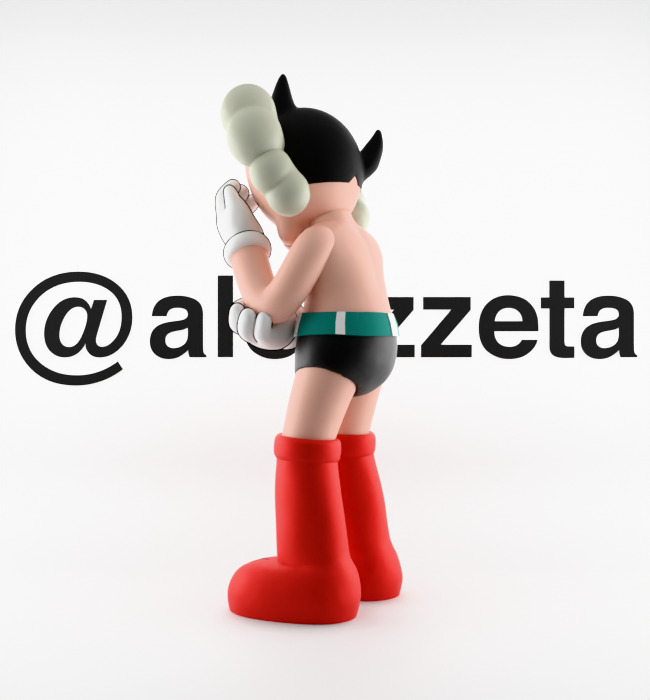 Kaws Astroboy Textured Low-poly 3D model_13