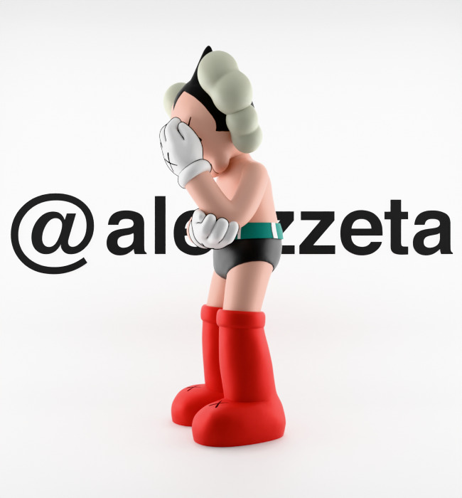 Kaws Astroboy Textured Low-poly 3D model_8