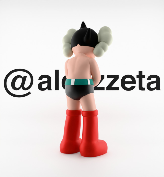 Kaws Astroboy Textured Low-poly 3D model_22