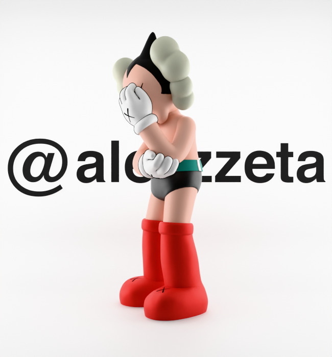 Kaws Astroboy Textured Low-poly 3D model_7