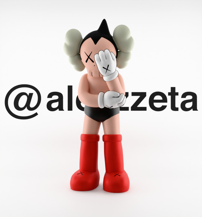 Kaws Astroboy Textured Low-poly 3D model_2