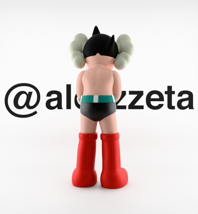 Kaws Astroboy Textured Low-poly 3D model_20