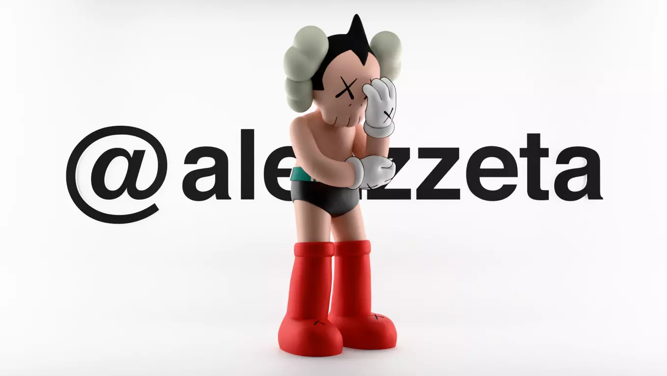 Kaws Astroboy Textured Low-poly 3D model_0