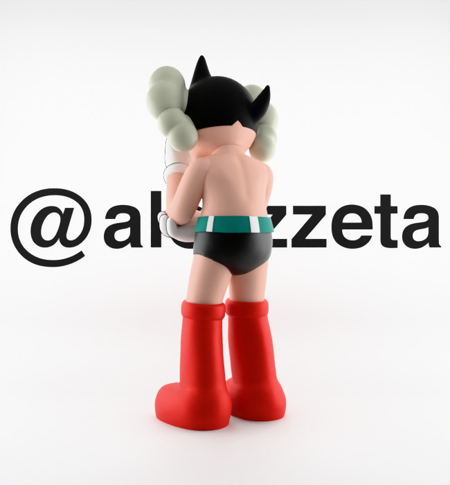 Kaws Astroboy Textured Low-poly 3D model_16