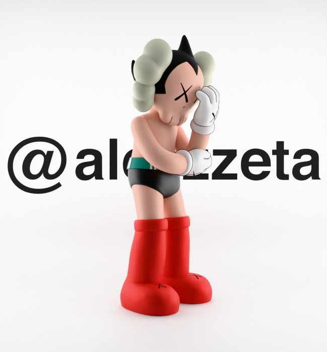 Kaws Astroboy Textured Low-poly 3D model_32