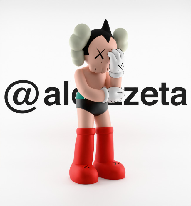 Kaws Astroboy Textured Low-poly 3D model_34