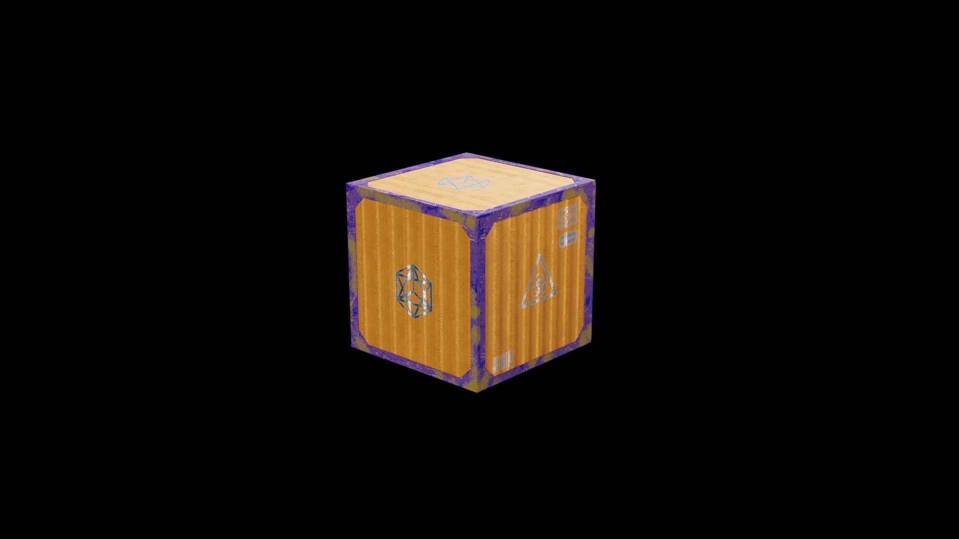 containers pack low poly scifi Low-poly 3D model_7