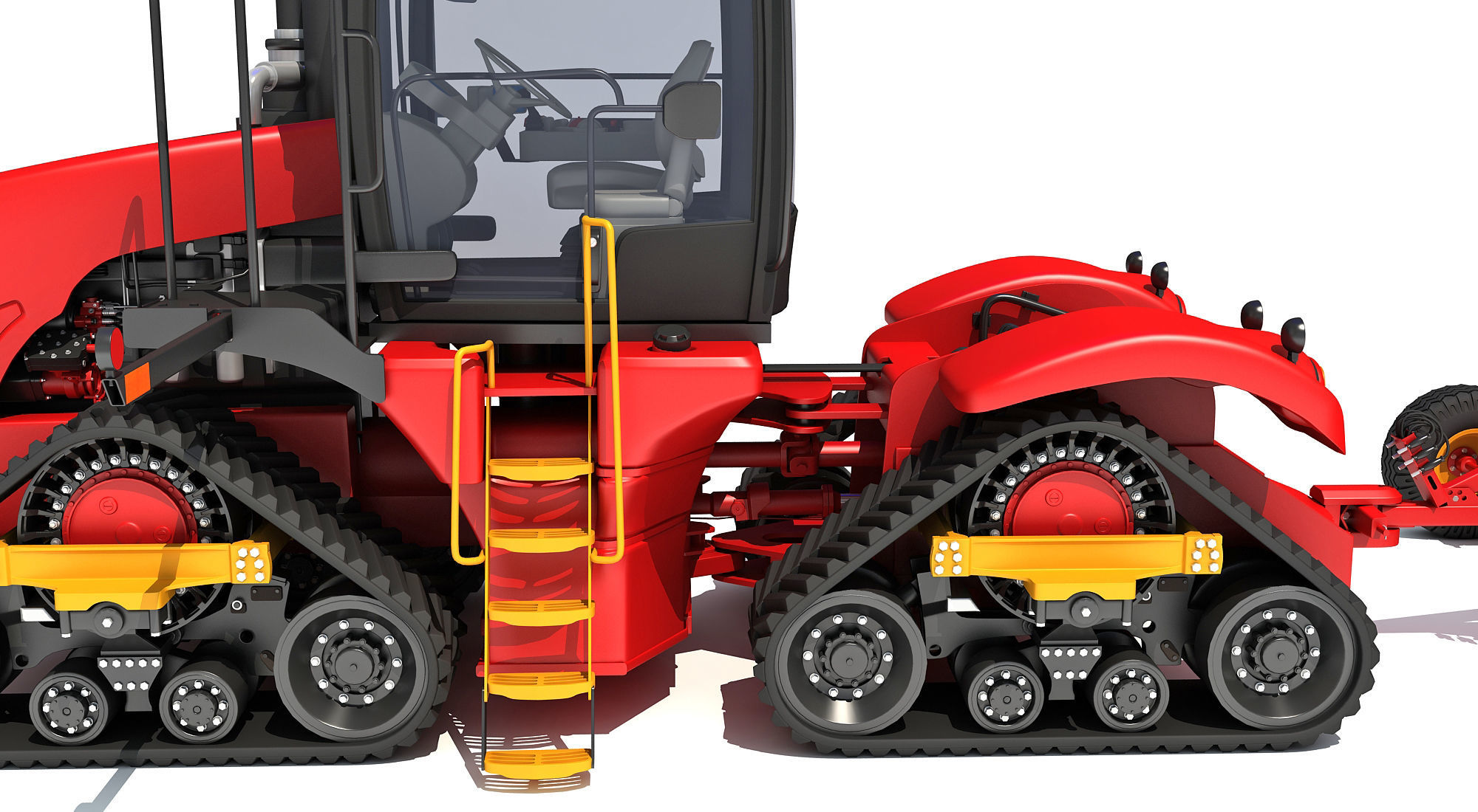Tractor with Trailed Disc Harrow 3D model_12