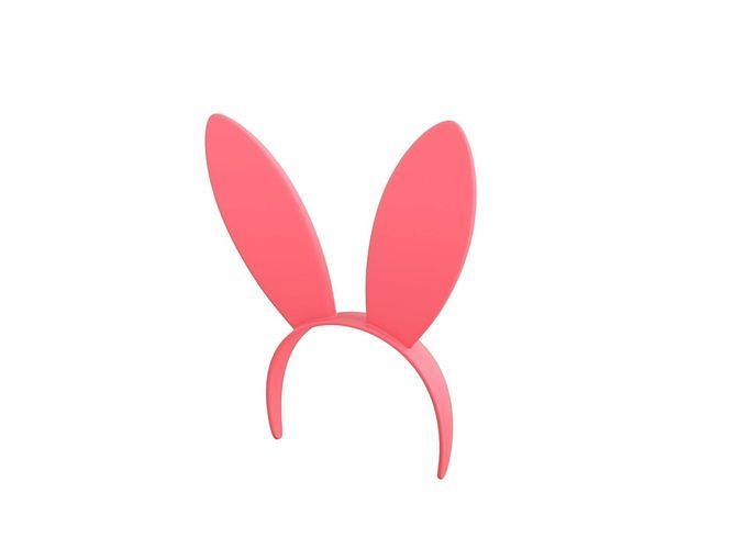 Prop112 Bunny Headband 3D model