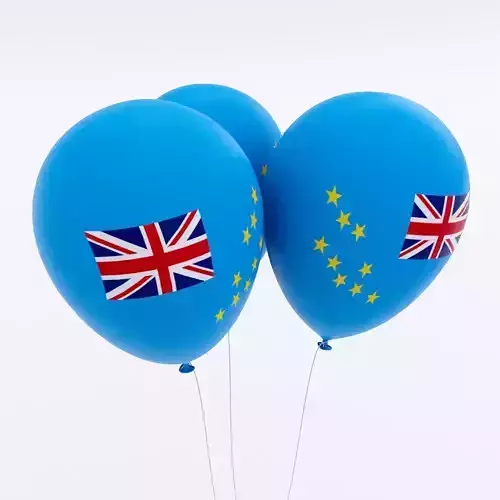 Tuvalu country balloon 3d model 
