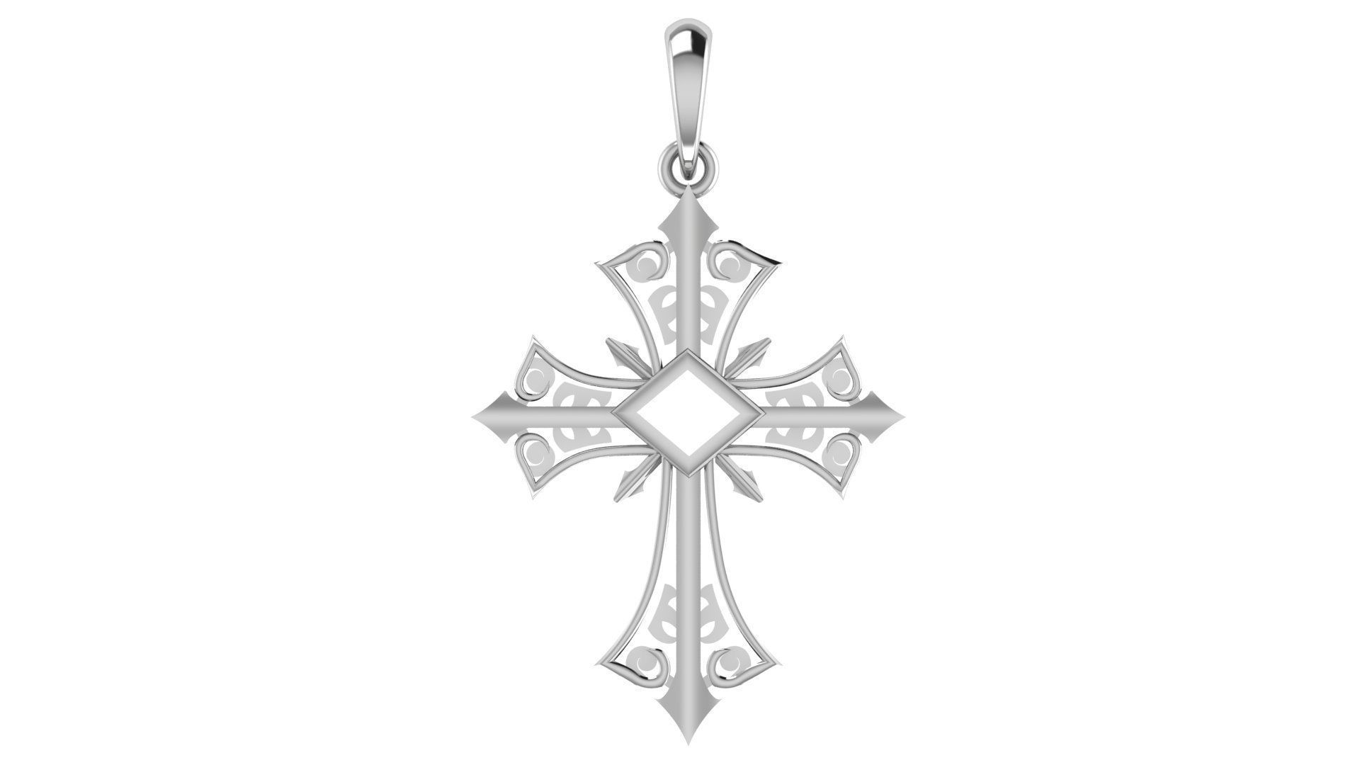 CROSS PENDANT CR117 3D print model_4