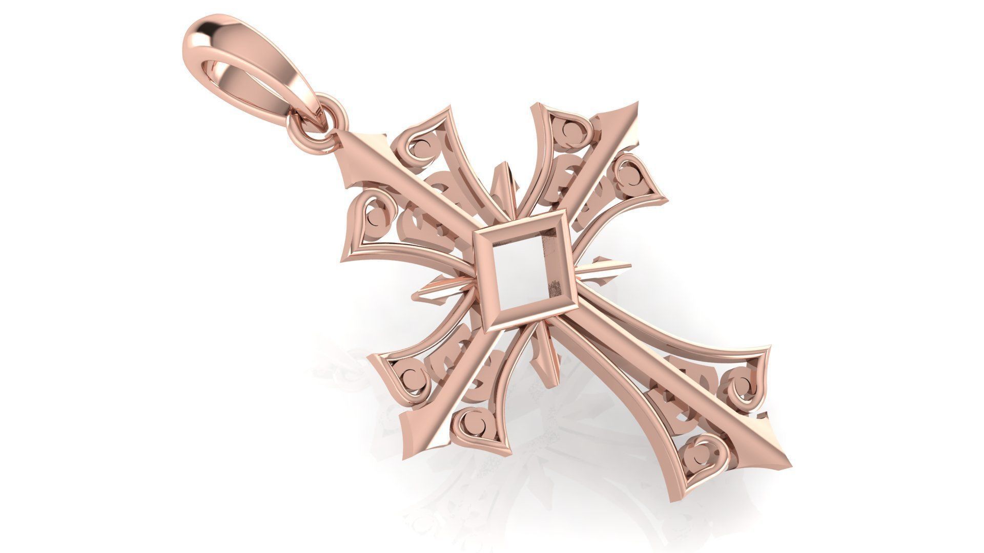 CROSS PENDANT CR117 3D print model_2