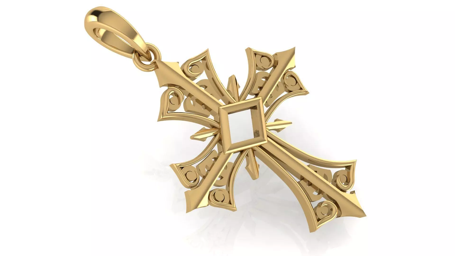 CROSS PENDANT CR117 3D print model_0