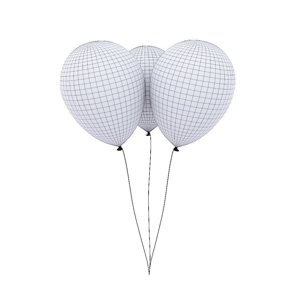 Uzbekistan country balloon low poly 3d model  Low-poly 3D model_2