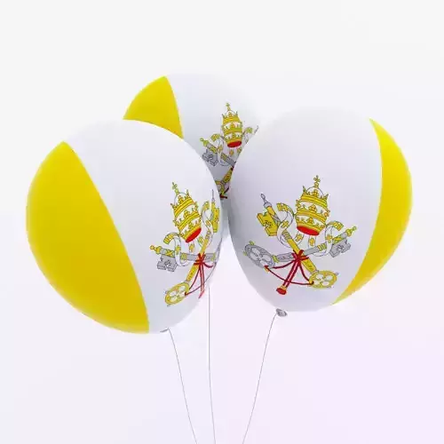 Vatican City country balloon 3d model  Low-poly 3D model