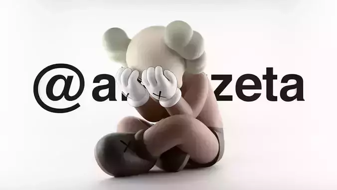 Kaws Separated Textured Low-poly 3D model