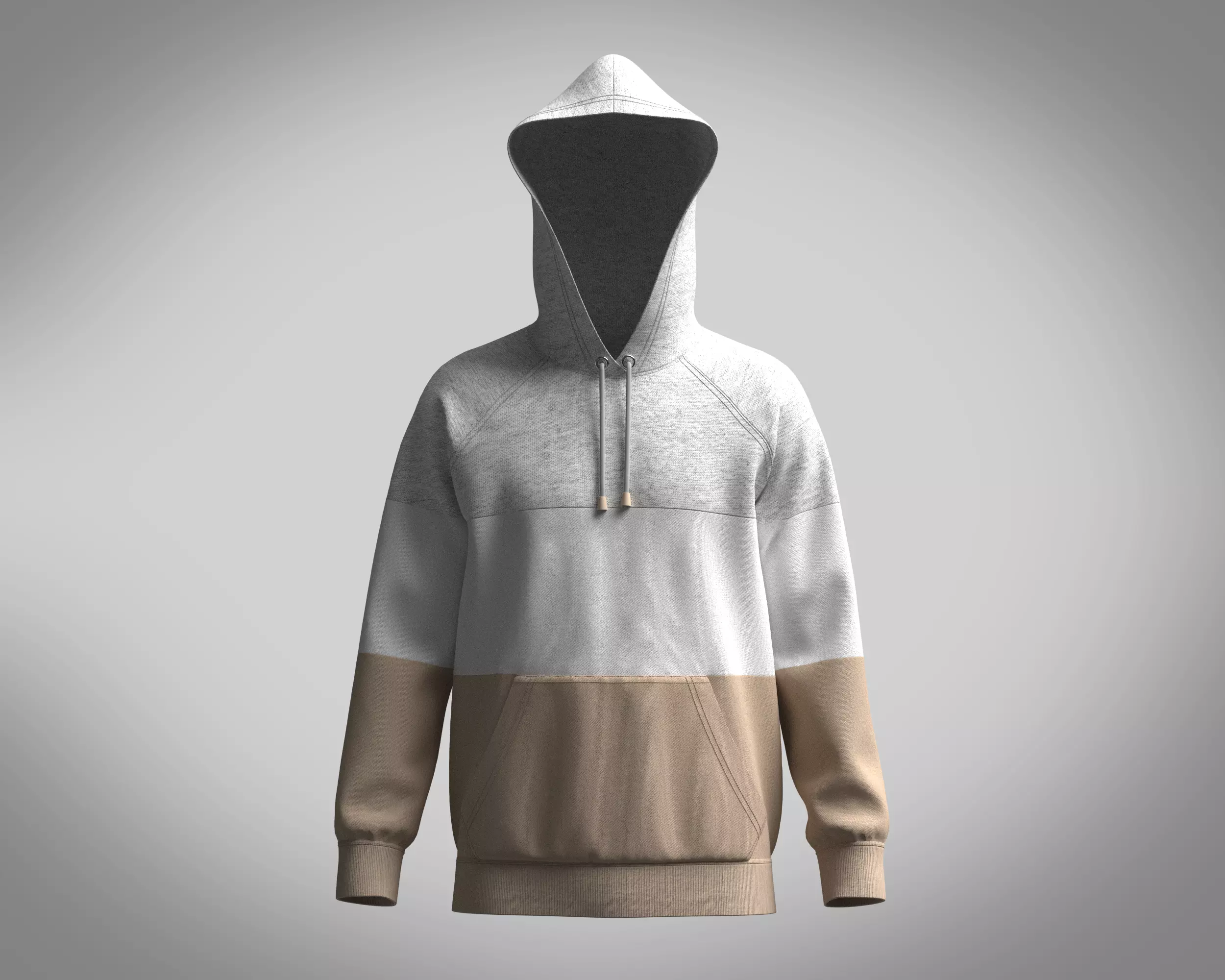 Hoodie-Melange hoodie 3D model_0