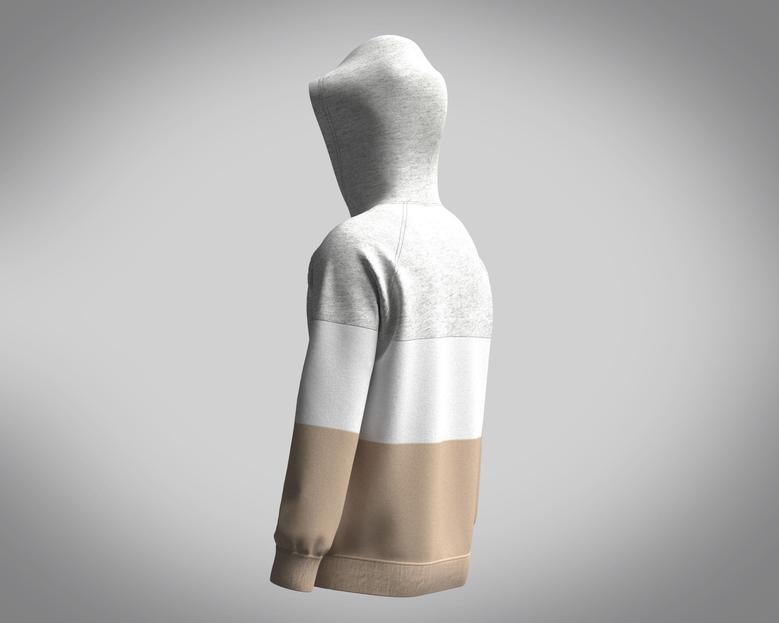 Hoodie-Melange hoodie 3D model_5