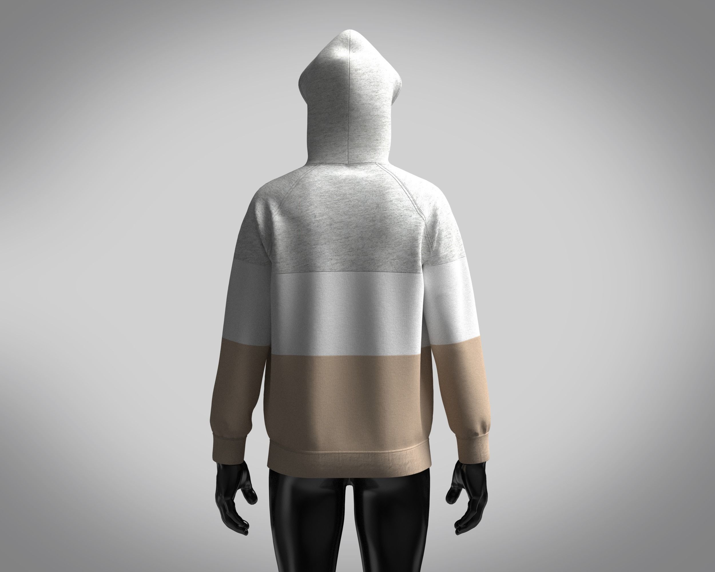 Hoodie-Melange hoodie 3D model_7