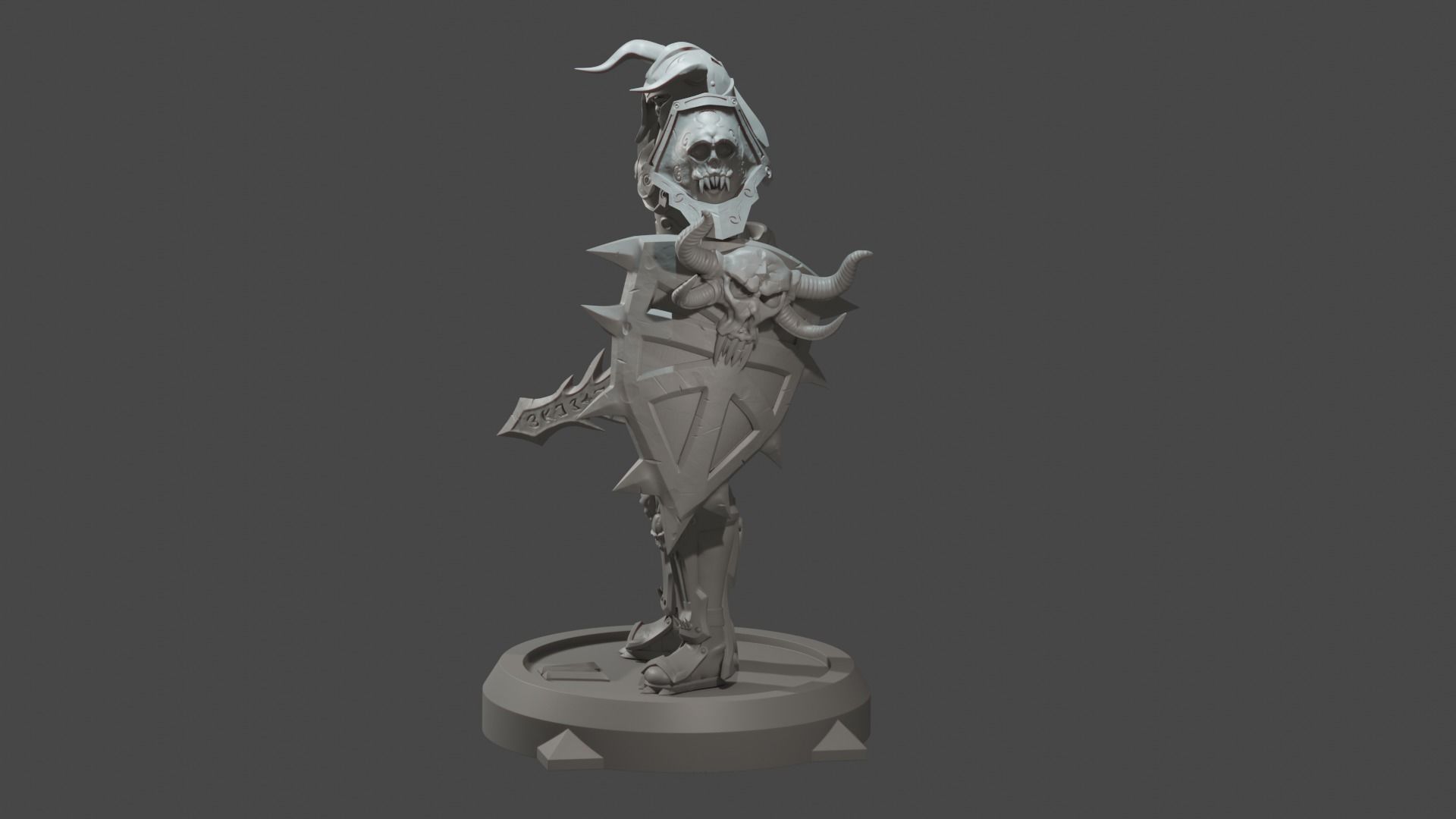 World of Warcraft  Dreadnaught Female Warrior 3D print model_3