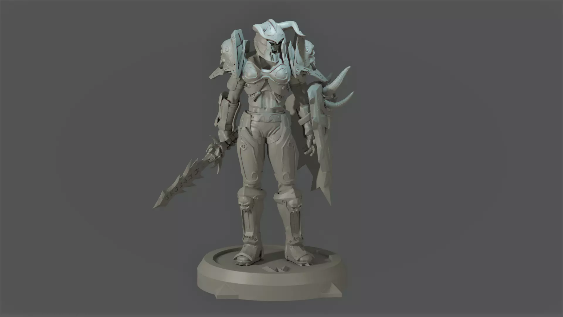 World of Warcraft  Dreadnaught Female Warrior 3D print model_0