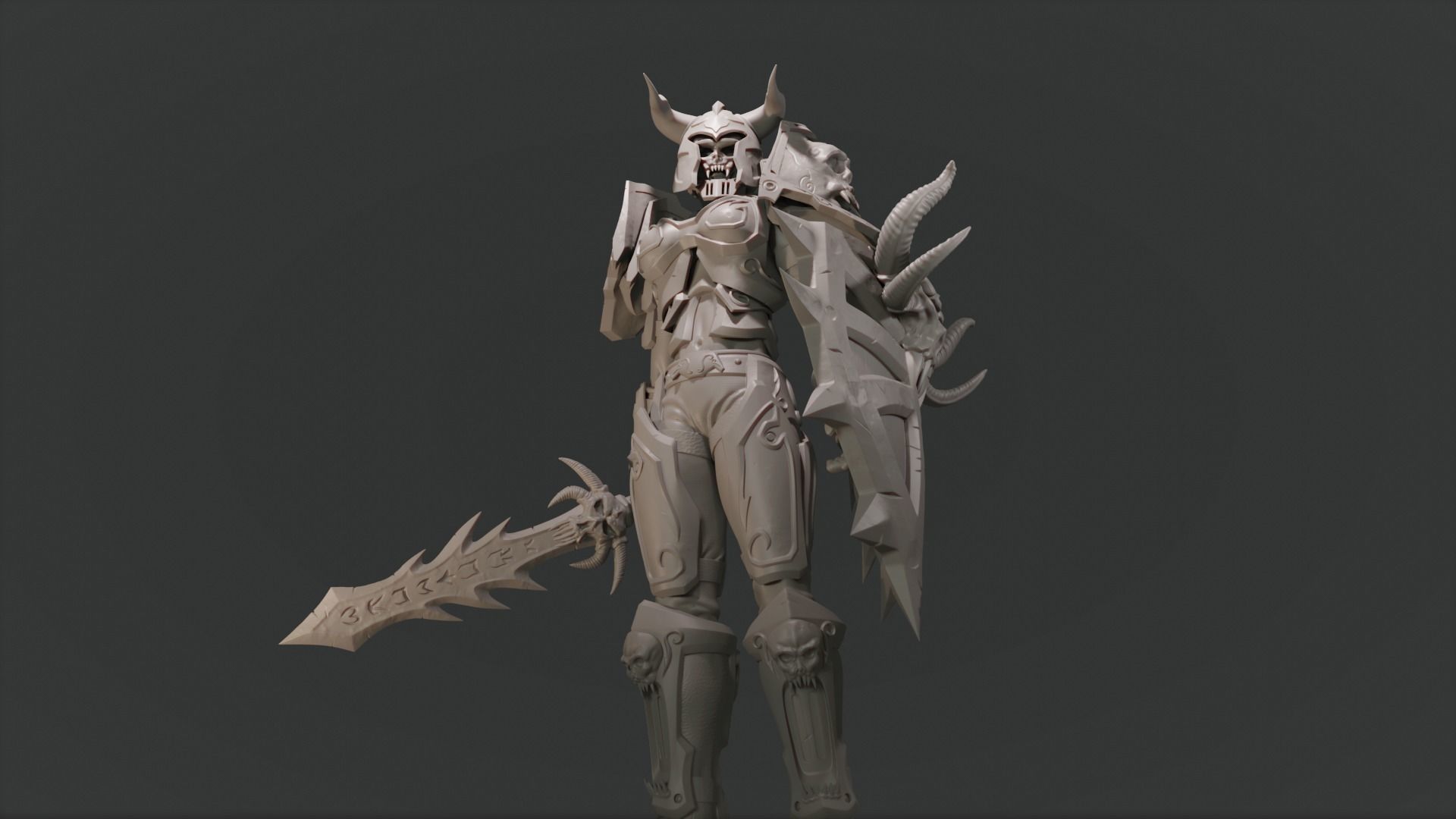 World of Warcraft  Dreadnaught Female Warrior 3D print model_5