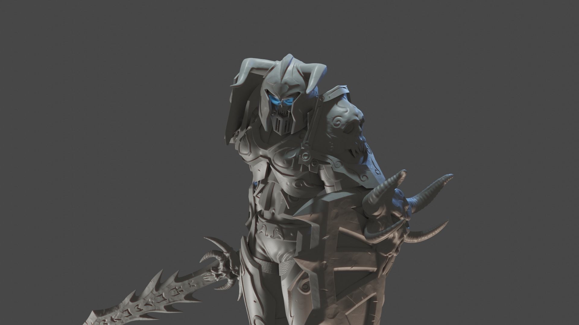 World of Warcraft  Dreadnaught Female Warrior 3D print model_4