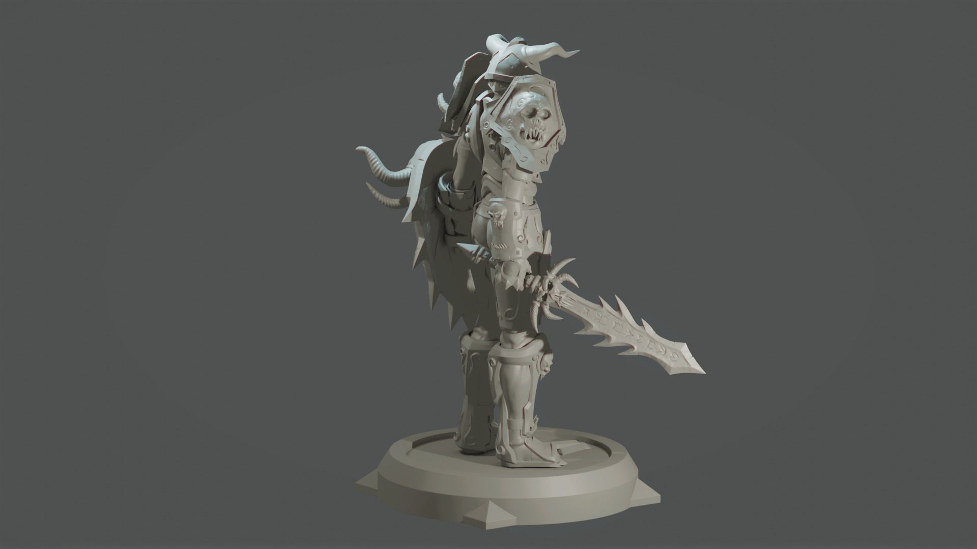 World of Warcraft  Dreadnaught Female Warrior 3D print model_1