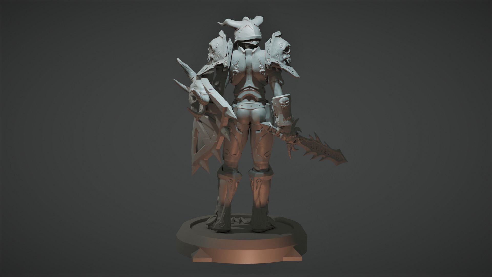 World of Warcraft  Dreadnaught Female Warrior 3D print model_2