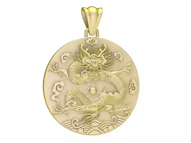 Fengshui lucky dragon pendant 3316