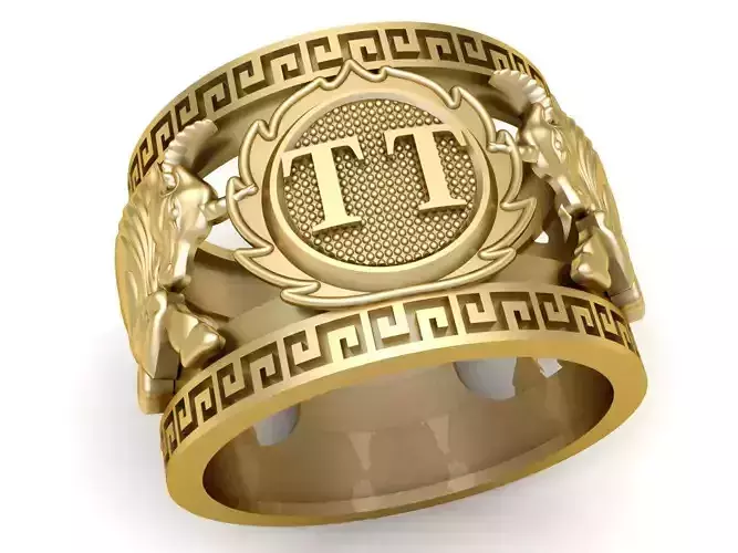 zodiac men ring buffalo men ring 3318 3D print model