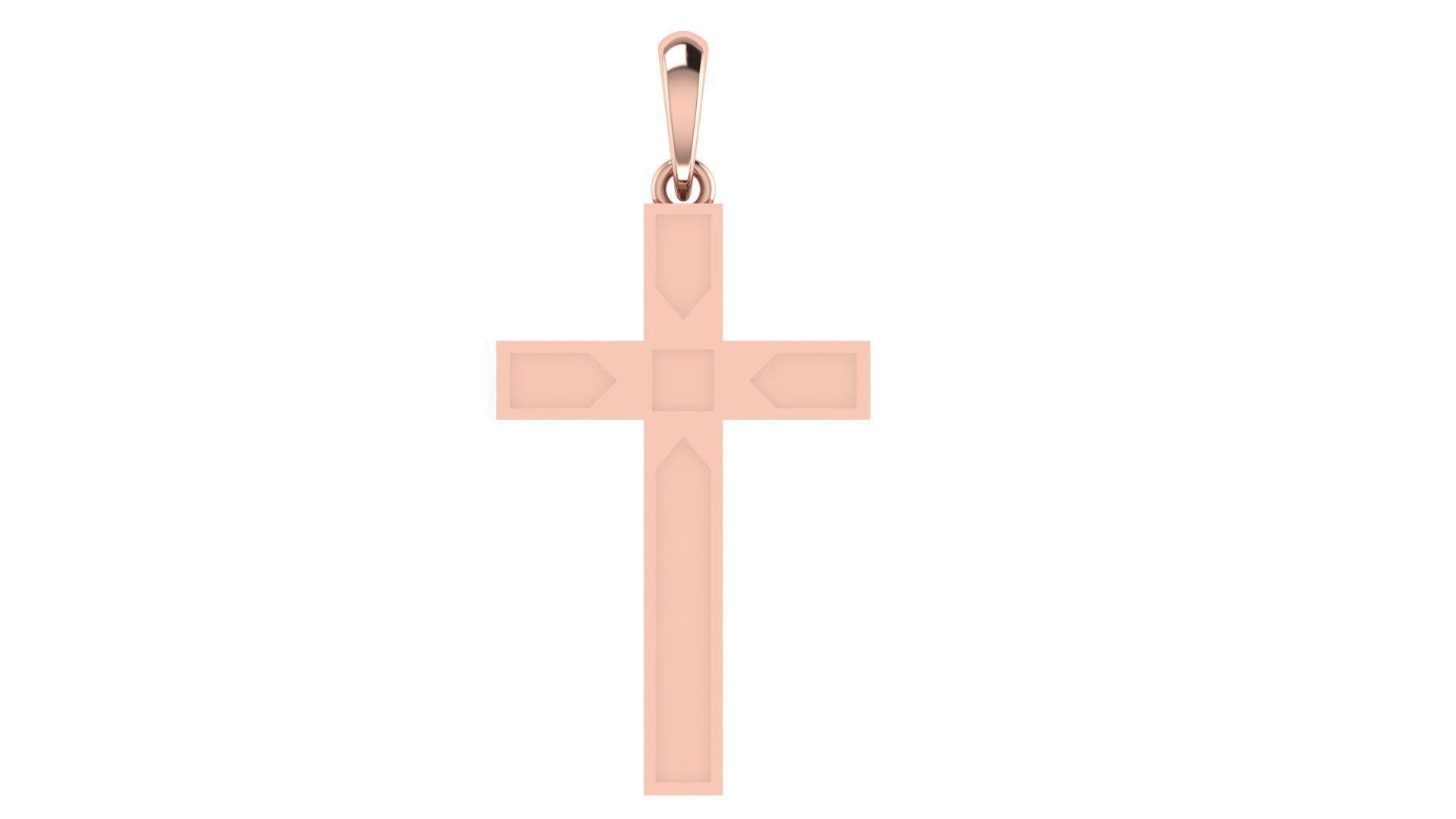 CROSS PENDANT CR118 3D print model_3