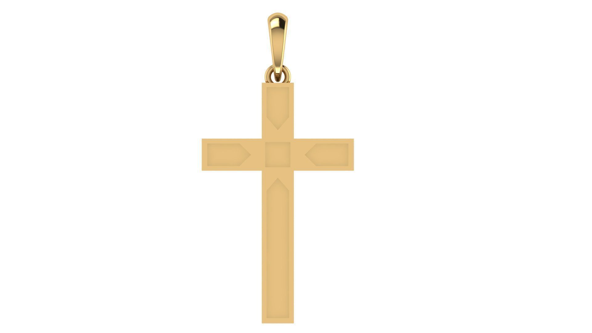 CROSS PENDANT CR118 3D print model_5