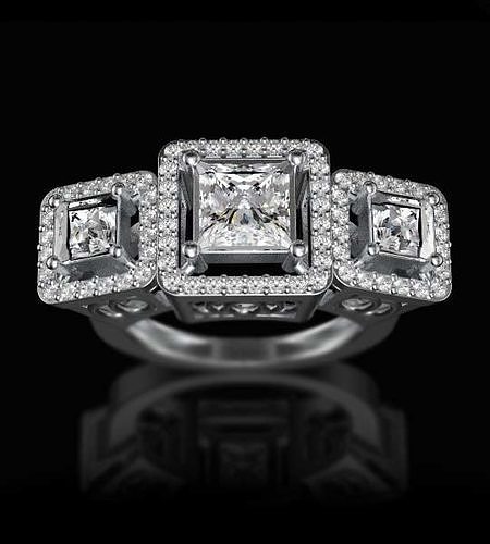 Jewelry princess ring 3D print model