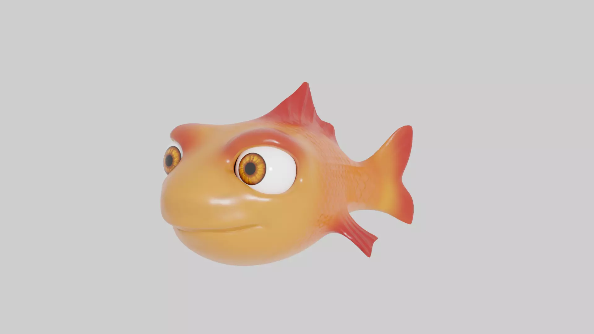 Fish character Free low-poly 3D model