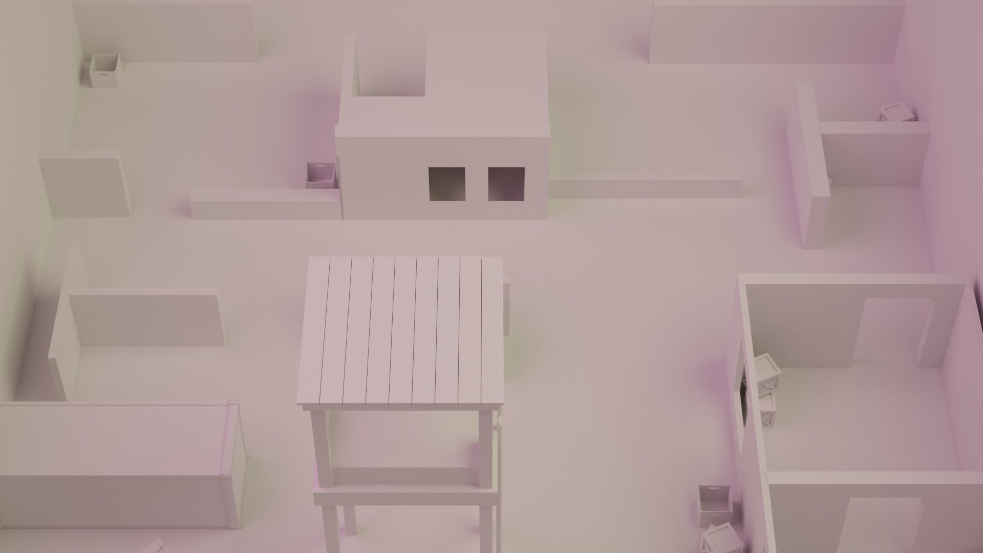 Call of Duty Killhouse Map Free low-poly 3D model_6