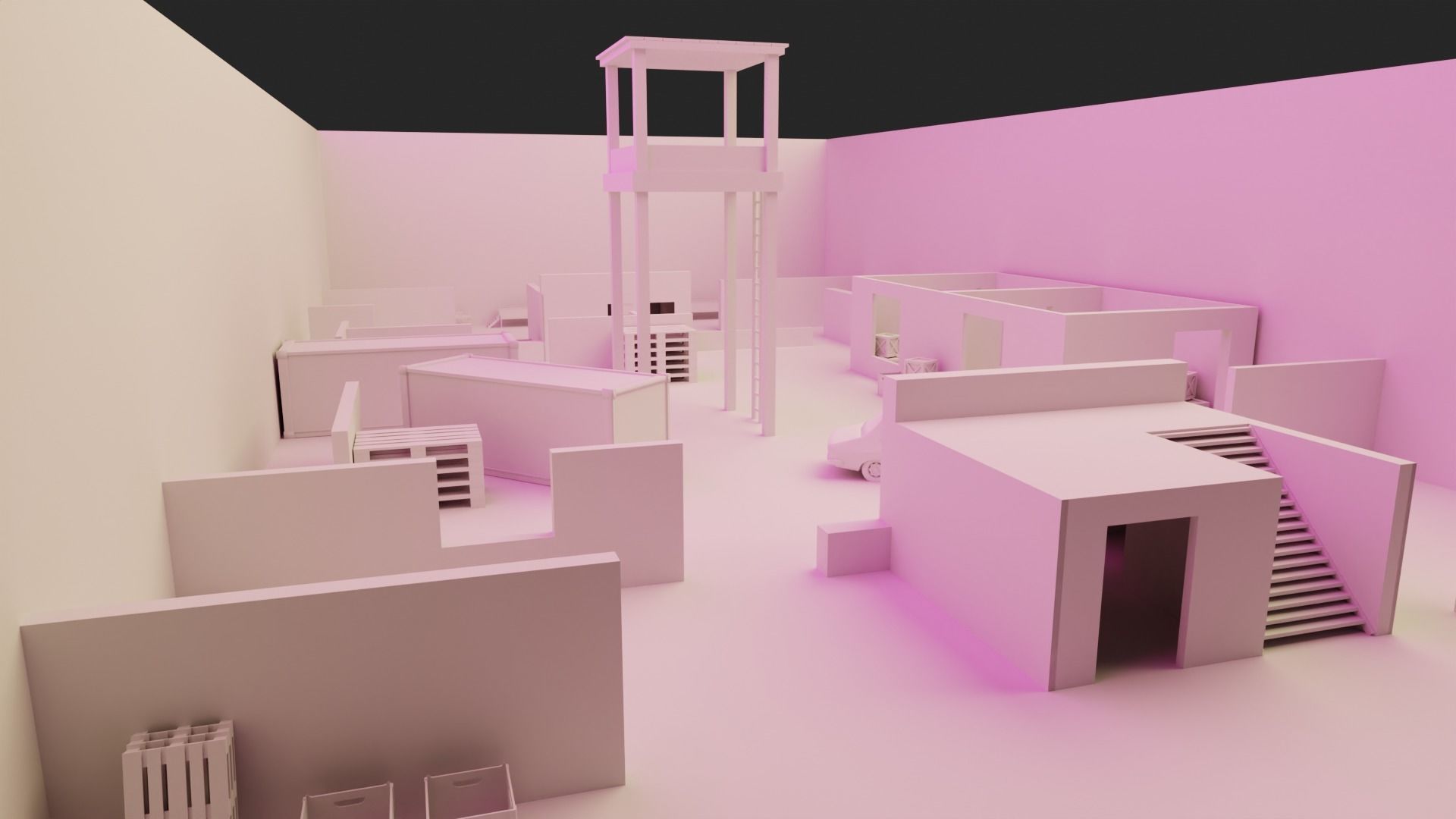 Call of Duty Killhouse Map Free low-poly 3D model_2