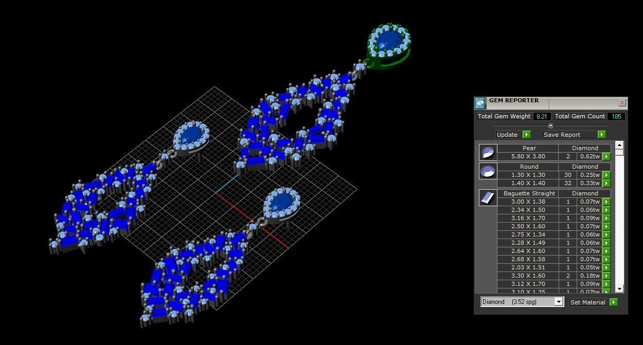 Jewelry Half set 3D print model_6