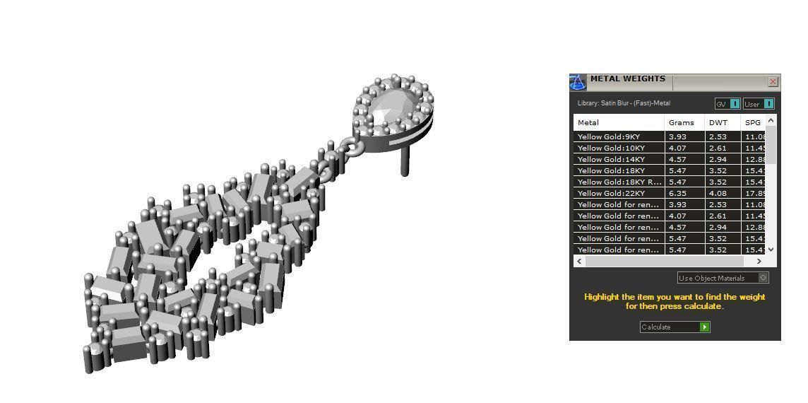 Jewelry Half set 3D print model_7