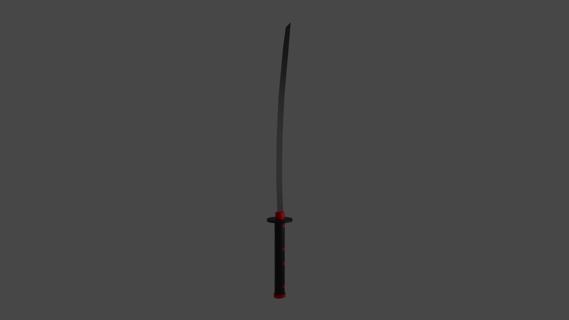 red katana 3D model_27
